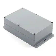 Apparatl&aring;da 222x146x75mm IP65 med fl&auml;ns gr&aring; ABS @ electrokit