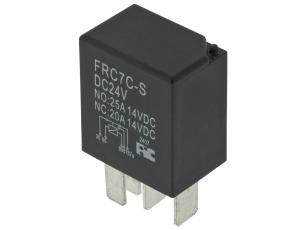Fordonsrelä 24V 1-pol 25A NO/NC @ electrokit