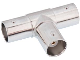 BNC T-connector f-f-f @ electrokit