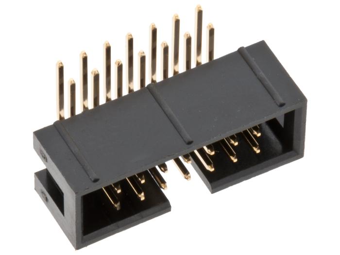 IDC hane PCB 14-pol vinklad 2.54mm @ electrokit (1 av 1)