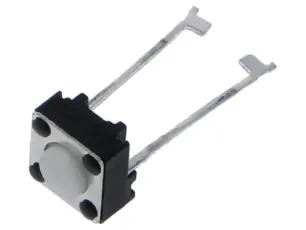 Taktil omkopplare PCB 6x6x4.3mm grå 2-pin @ electrokit