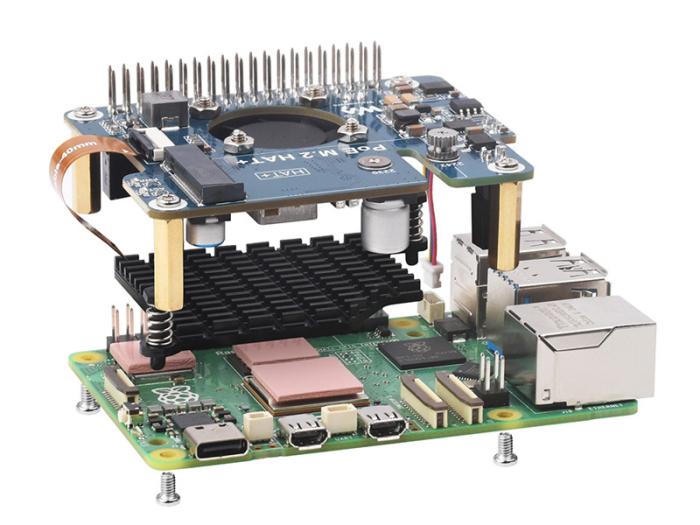 PoE power board for Raspberry Pi 5 - 5V 4.5A with M.2 @ electrokit (6 of 11)