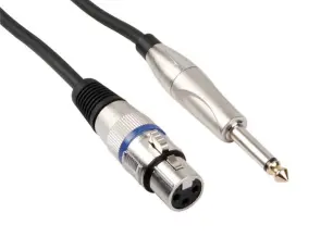 Kabel XLR hona till 6.3mm TS hane 6m @ electrokit
