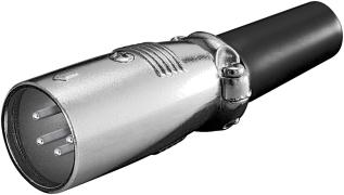 XLR 4P male nickel @ electrokit