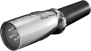 XLR 4P hane nickel @ electrokit