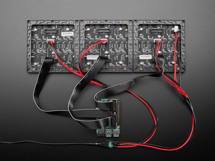 RGB-Matris HAT för Raspberry Pi för 3 HUB75-paneler @ electrokit (9 av 9)