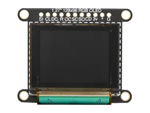 LCD OLED 1.27" med MicroSD-läsare Seriell @ electrokit