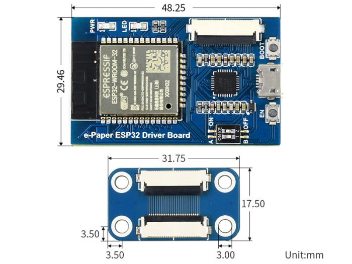 Controller for E-ink displays - ESP32 @ electrokit (4 of 10)