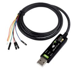 USB-A to UART FTDI cable (TTL) 3.3/5V 4-pin + Raspberry Pi 5 @ electrokit