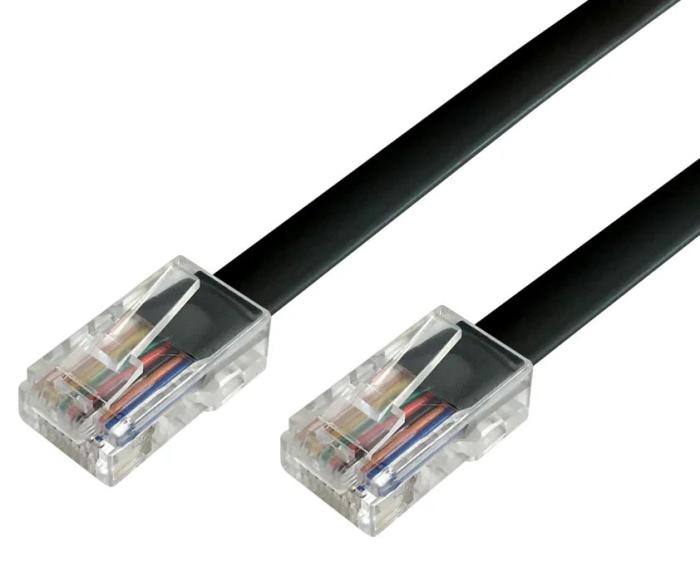 RJ45 modular signal- och nätverkskabel 3m svart @ electrokit (1 av 1)