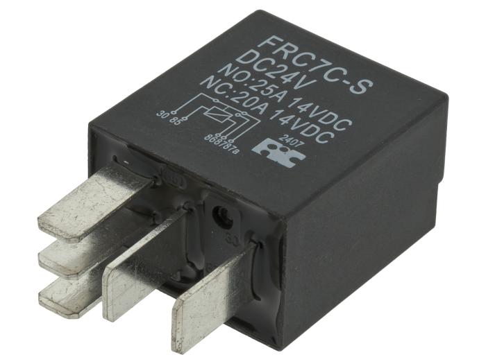Fordonsrelä 24V 1-pol 25A NO/NC @ electrokit (2 av 2)