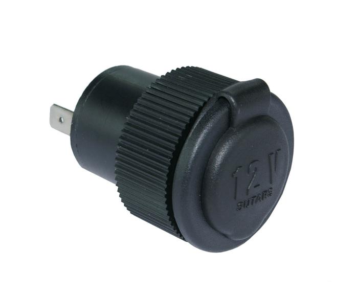 12V runt infällt cigg-uttag med tätt lock @ electrokit (1 av 2)