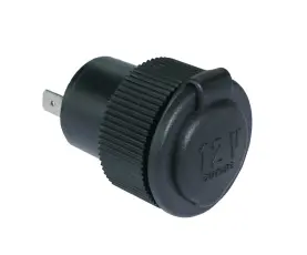 12V runt infällt cigg-uttag med tätt lock @ electrokit