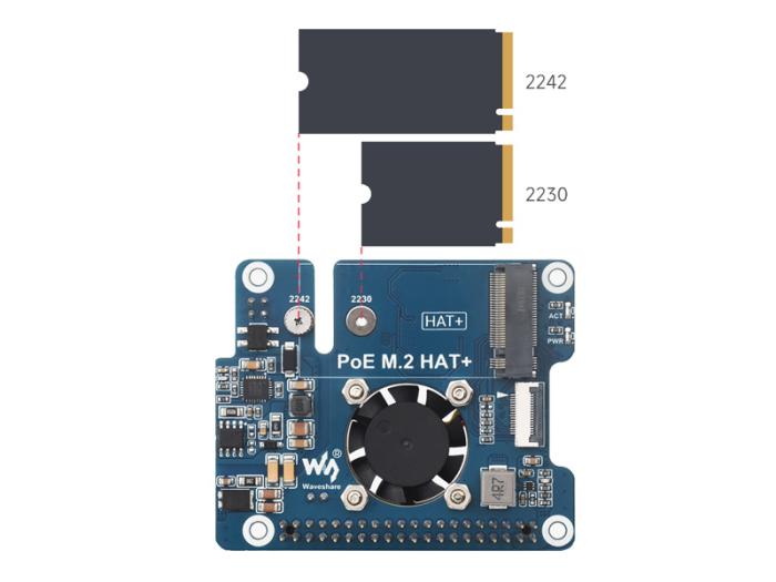 PoE power board for Raspberry Pi 5 - 5V 4.5A with M.2 @ electrokit (8 of 11)