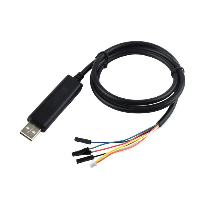 USB-A till UART FTDI-kabel (TTL) 3.3/5V 4-pin + Raspberry Pi 5 @ electrokit (2 av 7)