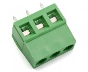 Screw terminal 5mm 3-pole 300V 20A @ electrokit