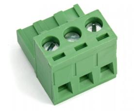 Terminal block female connector 5.08mm 3-pole 300V 10A @ electrokit