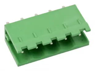 PCB stiftlist hane rak 5.08mm 5-pin 300V 10A @ electrokit