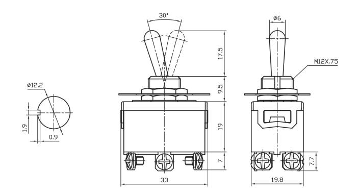 Toggle switch with sign 2-p on-on @ electrokit (2 of 2)