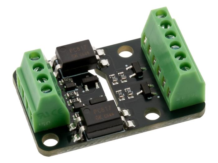 2-kanals opto-isolator med digital nivåomvandling 3 - 30V @ electrokit (3 av 5)