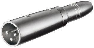 Adapter 3-pol XLR hane till 6.3mm hona mono @ electrokit