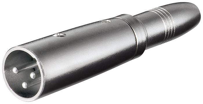 Adapter 3-pol XLR hane till 6.3mm hona mono @ electrokit (1 av 1)