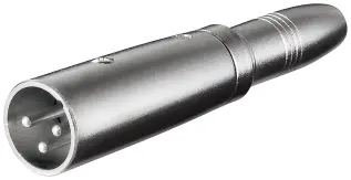 Adapter 3-pin XLR male to 6.3mm female mono @ electrokit