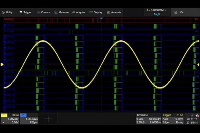 SDS-5000X-16LA 16-ch logic analyzer (sw) @ electrokit (1 av 1)