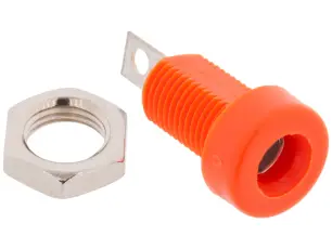 Banankontakt 4mm hona orange @ electrokit