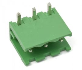 PCB angled male pin header 5.08mm 3-pin 300V 10A @ electrokit