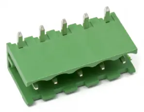 PCB stiftlist hane vinklad 5.08mm 5-pin 300V 10A @ electrokit