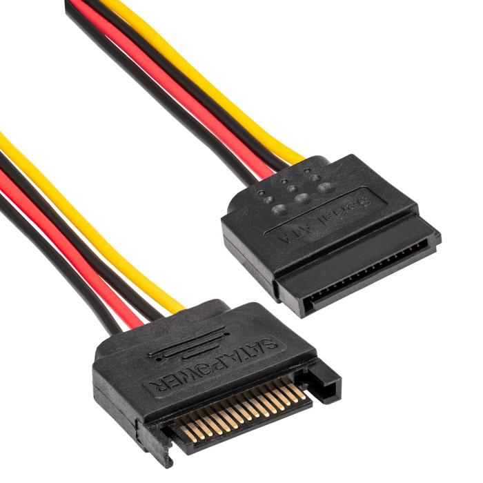 Splitter cable SATA power 15-pin male to 3x female @ electrokit (2 of 3)