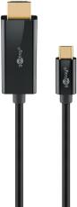 HDMI 2.0 till USB-C kabel (4K@60Hz) 2m svart @ electrokit