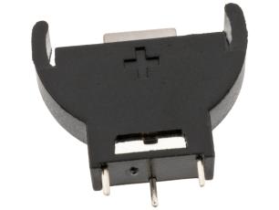 Batterihållare 1x CR2032 stående PCB @ electrokit