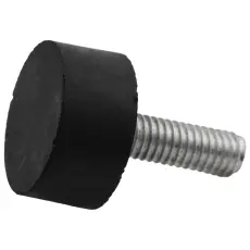 Ställbar gummifot M6 ø20x10mm @ electrokit
