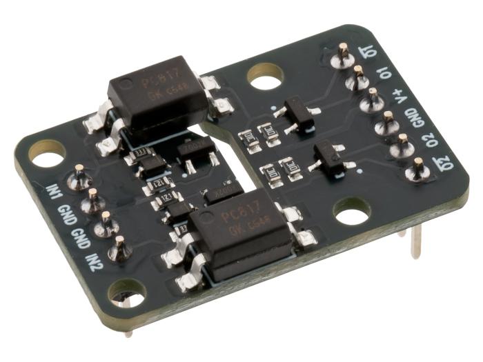 2-kanals opto-isolator med digital nivåomvandling 3 - 30V @ electrokit (4 av 5)