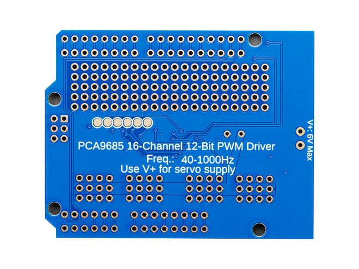 PWM servoshield 16 kanaler I2C för Arduino Uno R3/R4 @ electrokit (2 av 6)