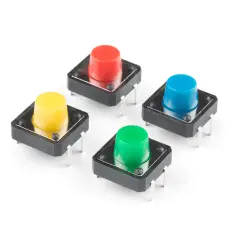 Taktila omkopplare PCB 12x12x8mm - 4-pack @ electrokit
