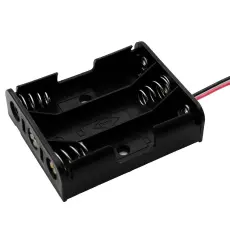 Batterihållare 3x AA kabelanslutning @ electrokit