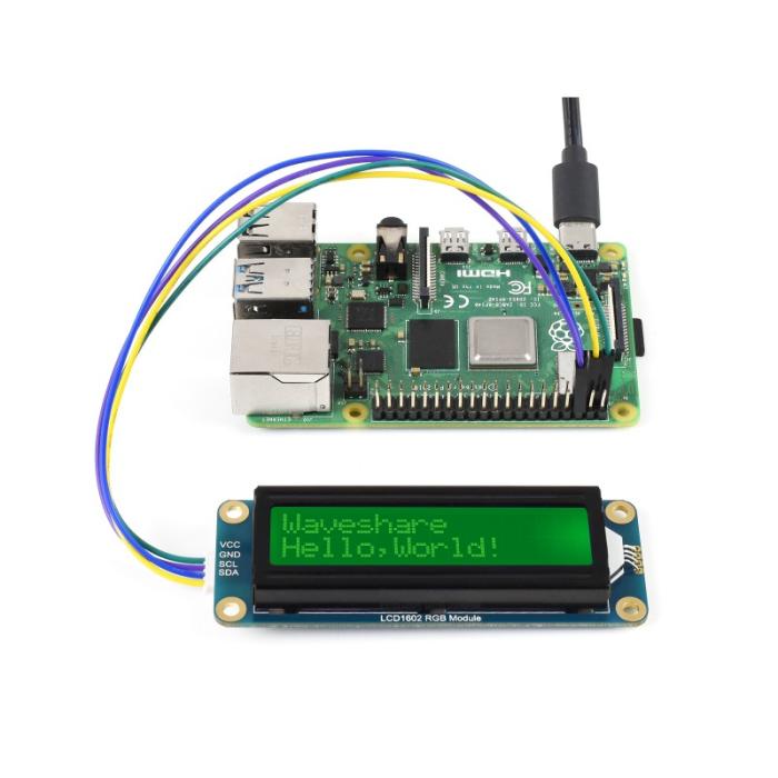 LCD 2x16 char RGB 3.3/5V - I2C @ electrokit (4 of 6)