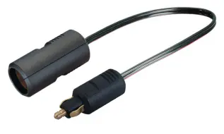 12V DIN-cig adapter 0.25m @ electrokit