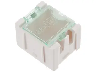 Komponentbox med lock - vit @ electrokit