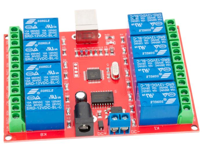 Reläkort x8 12V USB @ electrokit (2 av 4)