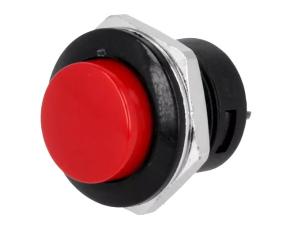 Push button ø16mm 1-p off-(on) red @ electrokit