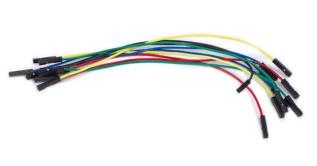 Kopplingskabel 10st hona/hona 15cm @ electrokit