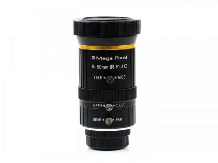 8-50mm zoom lens for Raspberry Pi cameras C-mount @ electrokit (1 of 7)