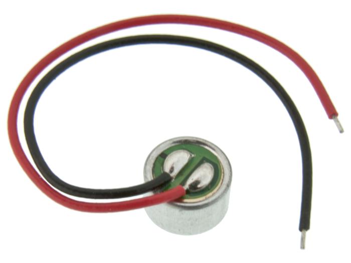 Electret mikrofon ø6.0 x 3.7mm med sladdar @ electrokit (2 av 3)