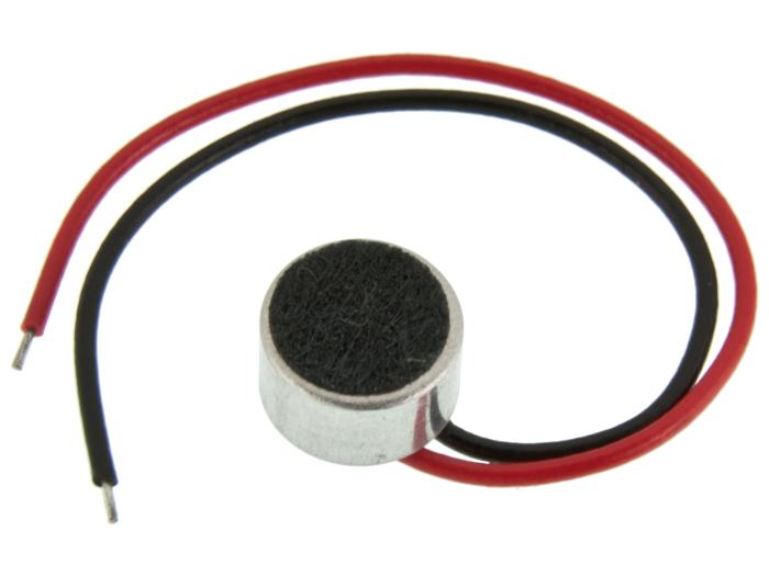 Electret mikrofon ø6.0 x 3.7mm med sladdar @ electrokit (1 av 3)