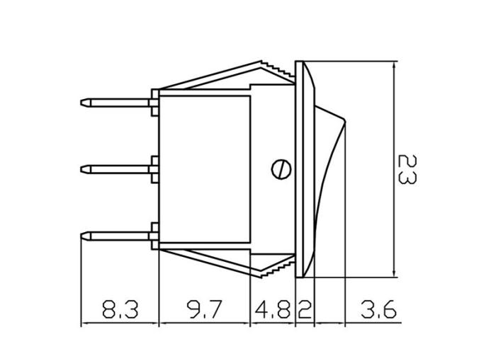 Vågomkopplare LED grön 12V 1-pol on-off rund @ electrokit (2 av 3)