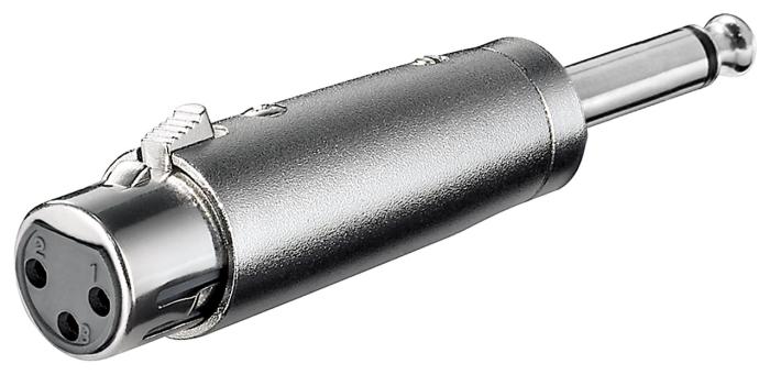 Adapter 3-pol XLR hona till 6.3mm hane mono @ electrokit (1 av 1)